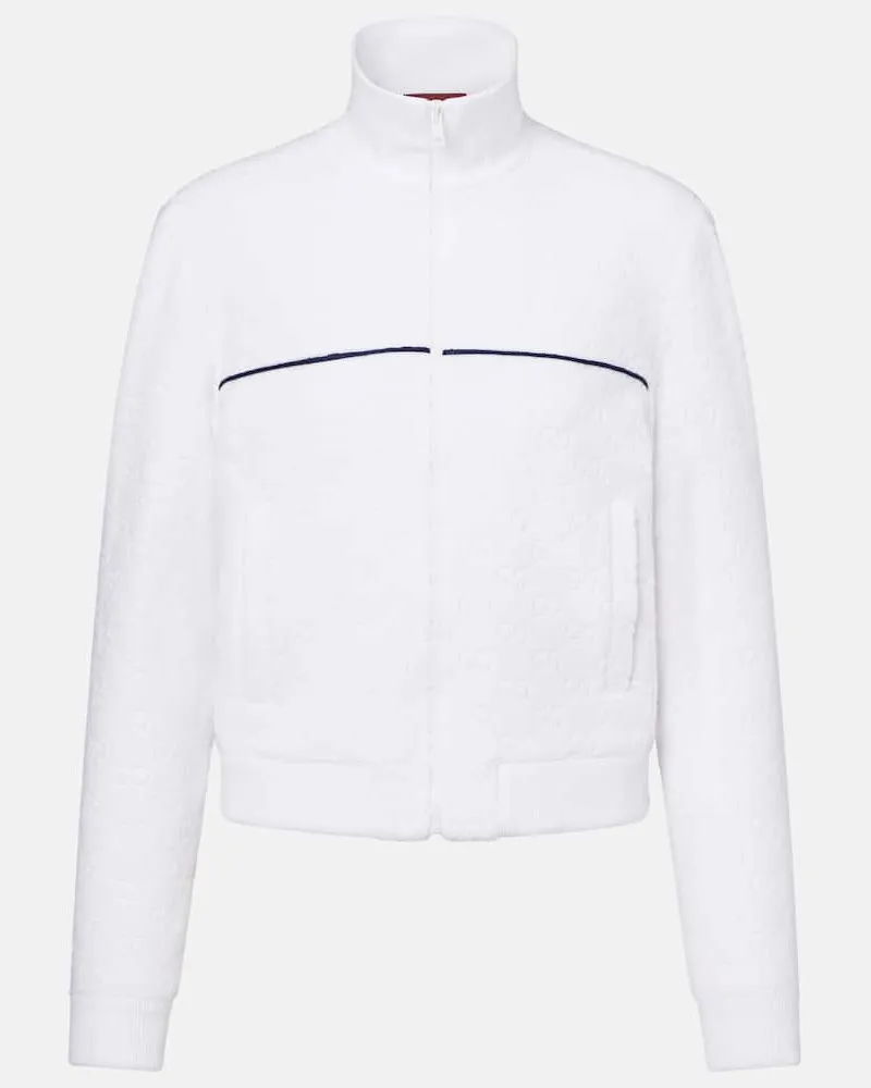 Gucci Jacke GG aus Frottee Weiß