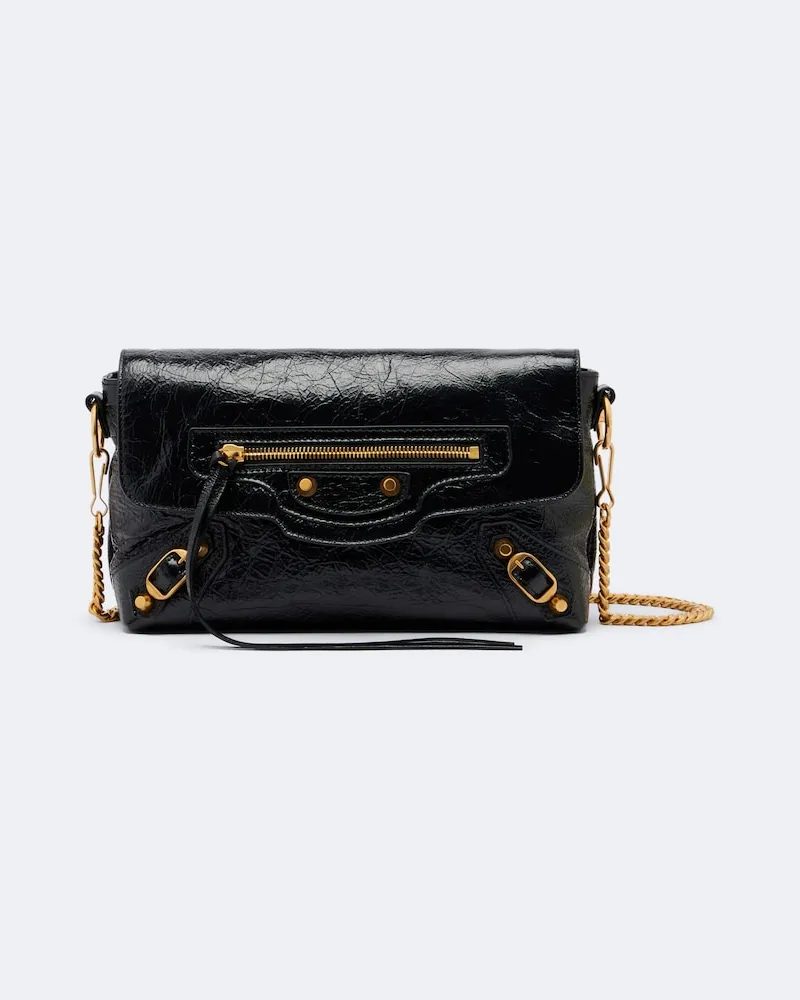 Balenciaga Crossbody Bag Le City Mini aus Leder Schwarz
