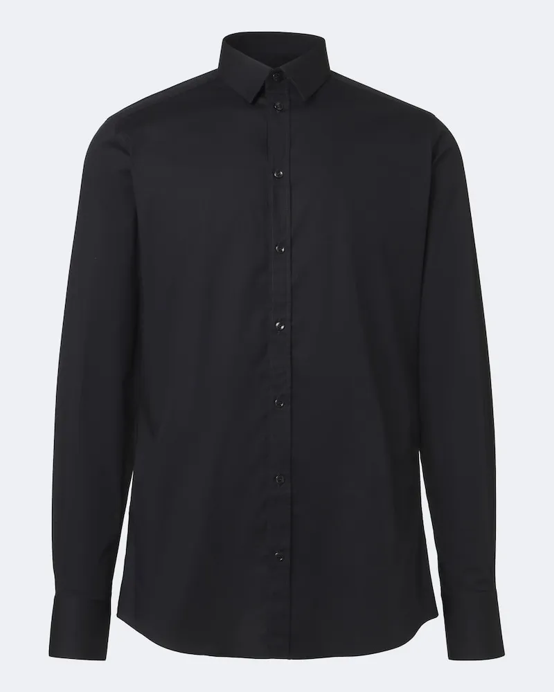 Dolce & Gabbana Hemd aus Popeline Schwarz