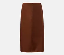 High-Rise-Bleistiftrock Shiny Statement