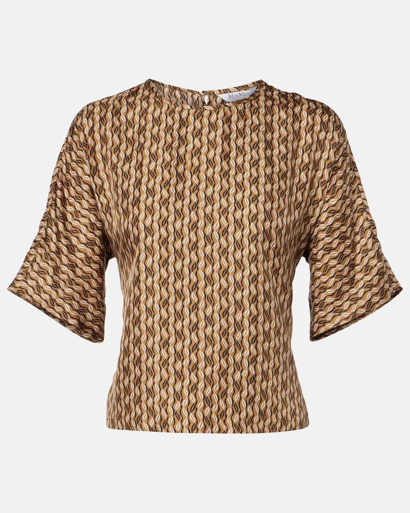 Max Mara Bluse Nordica aus Seide Multicolor