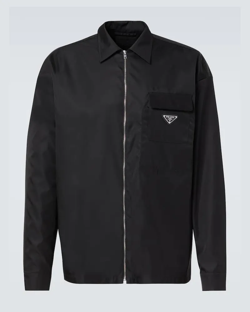 Prada Jacke aus Re-Nylon Schwarz