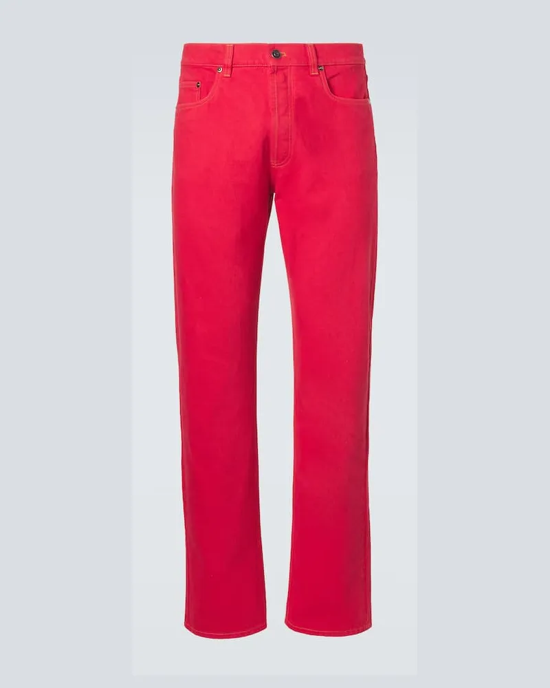 Versace Straight Jeans Rot