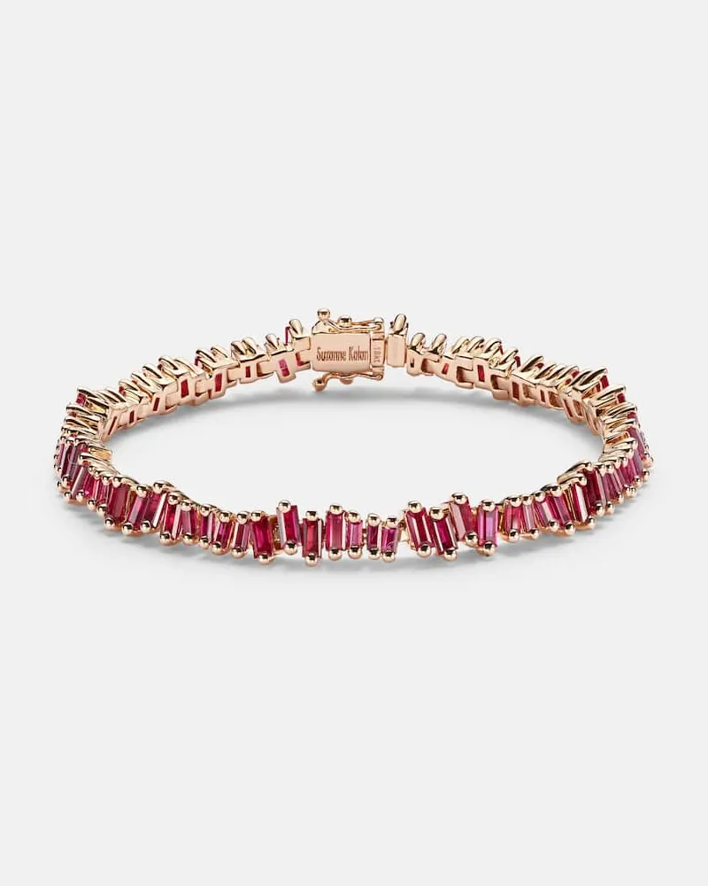 Suzanne Kalan Armband Bold aus 18kt Roségold mit Rubinen Rot