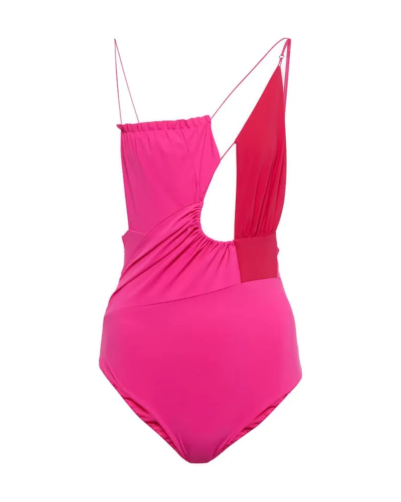 Nensi Dojaka Badeanzug mit Cut-outs Rosa