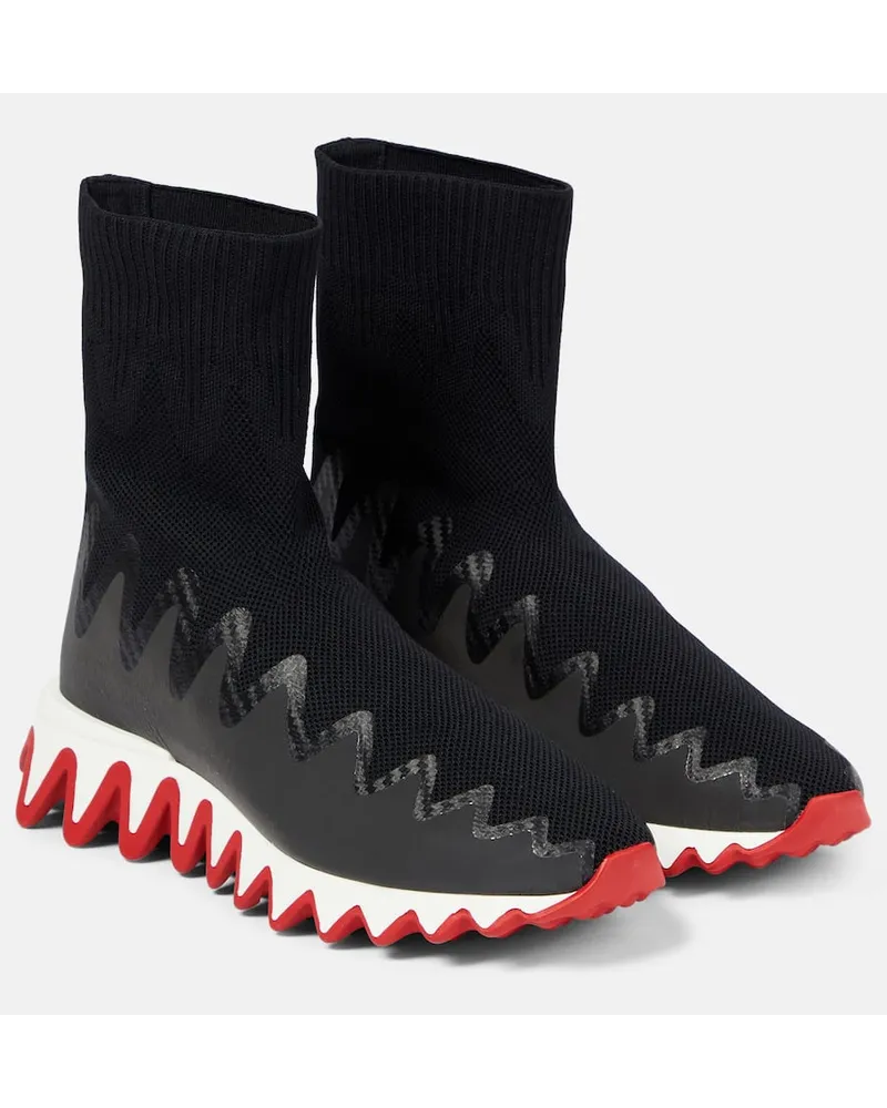Christian Louboutin Sock Sneakers Sharky Schwarz