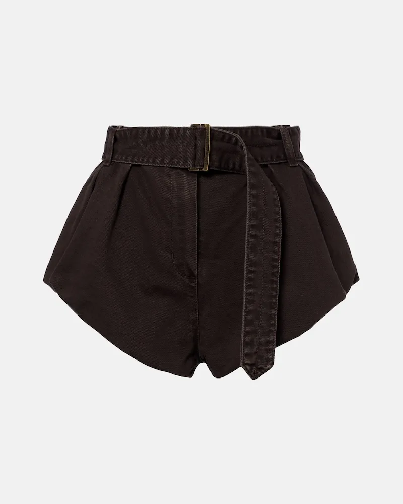 Magda Butrym Shorts aus Baumwoll-Canvas Braun