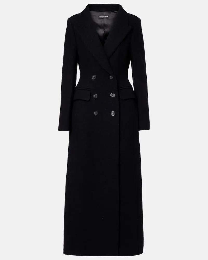 Dolce & Gabbana Mantel aus Schurwolle Schwarz