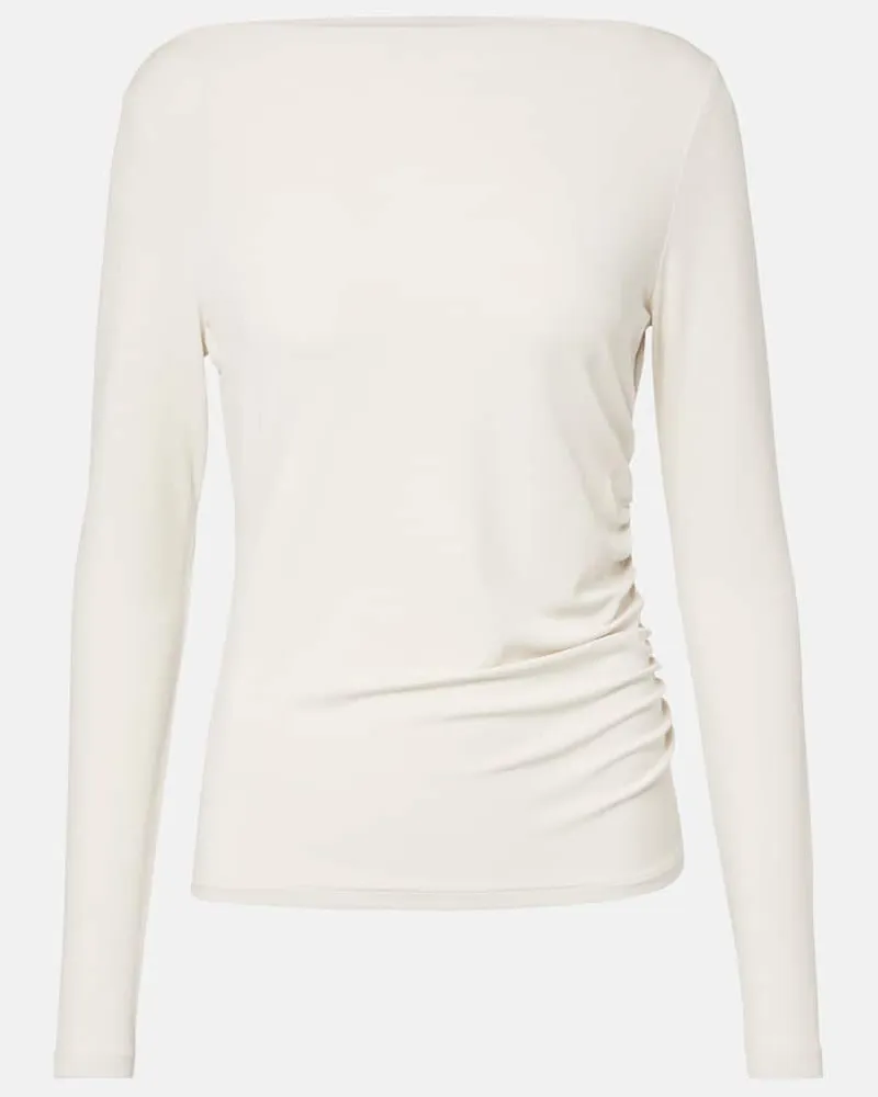 Max Mara Top Catullo aus Crêpe-Jersey Braun
