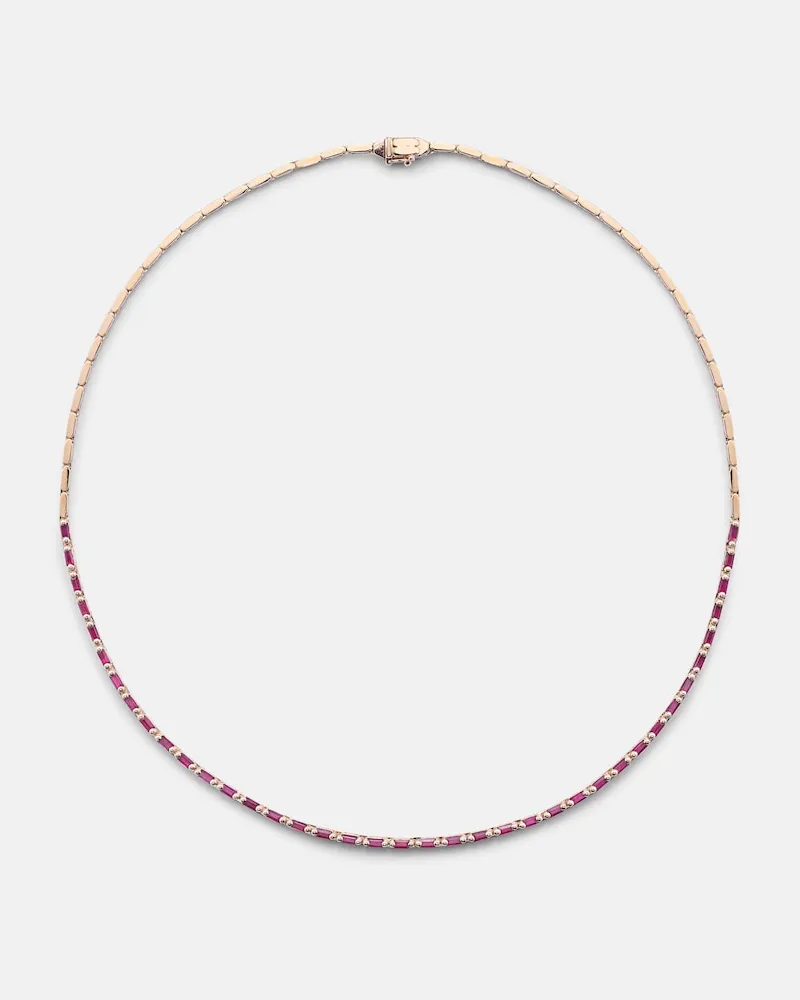 Suzanne Kalan Halskette aus 18kt Roségold mit Rubinen Gold