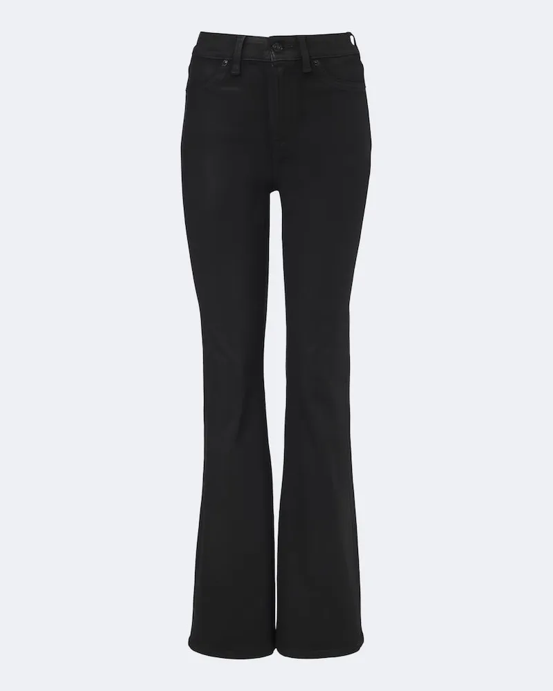 7 for all mankind Beschichtete Bootcut Jeans Schwarz