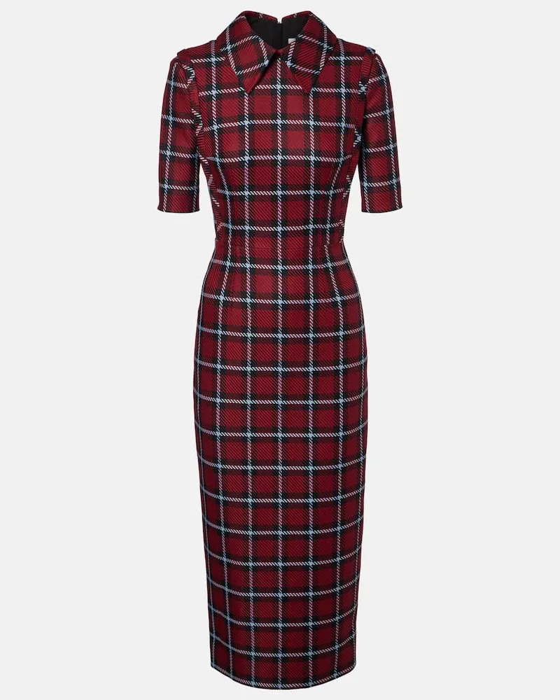 EMILIA WICKSTEAD Midikleid Valletta aus einem Wollgemisch Rot
