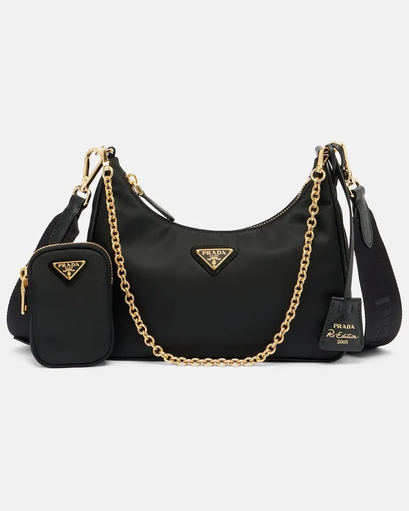 Prada Schultertasche Prada Re-Edition 2005 aus Re-Nylon Schwarz