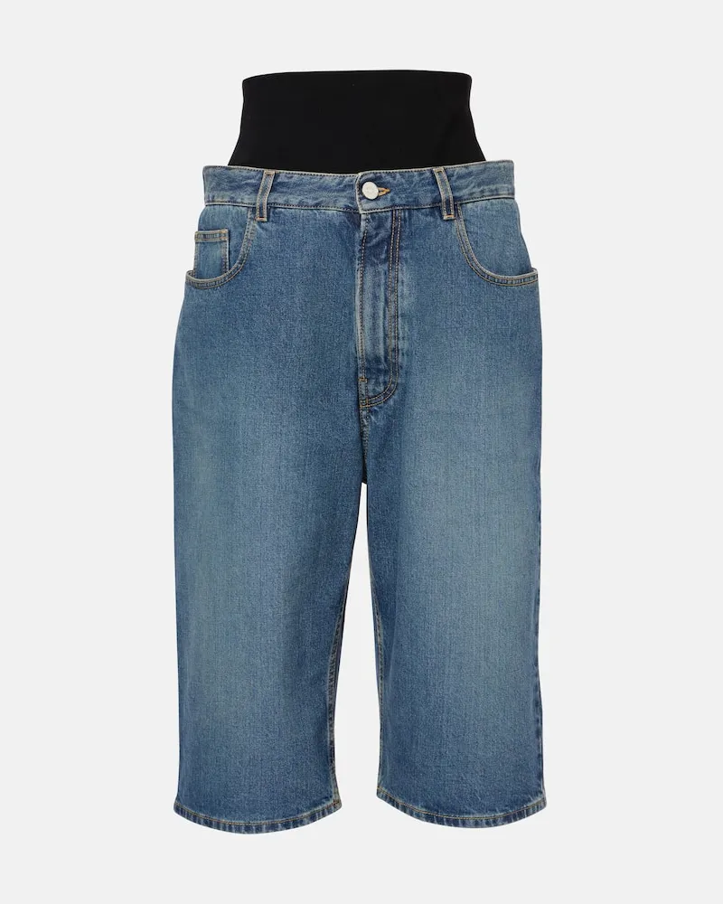 Alaïa Alaïa Caprihose aus Denim Blau