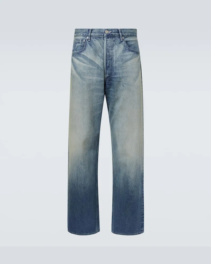 AURALEE Wide-Leg Jeans Faded Blau