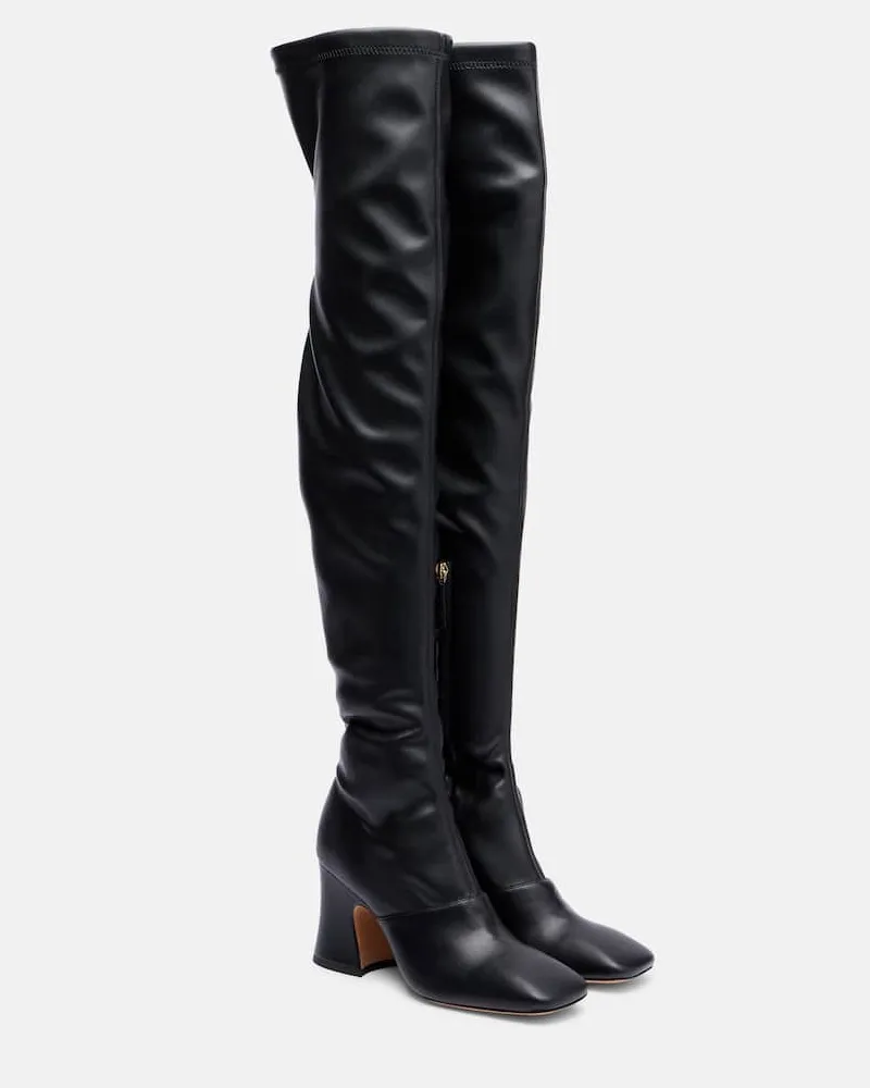 Chloé Chloé Overknee-Stiefel Janis 80 aus Lederimitat Schwarz