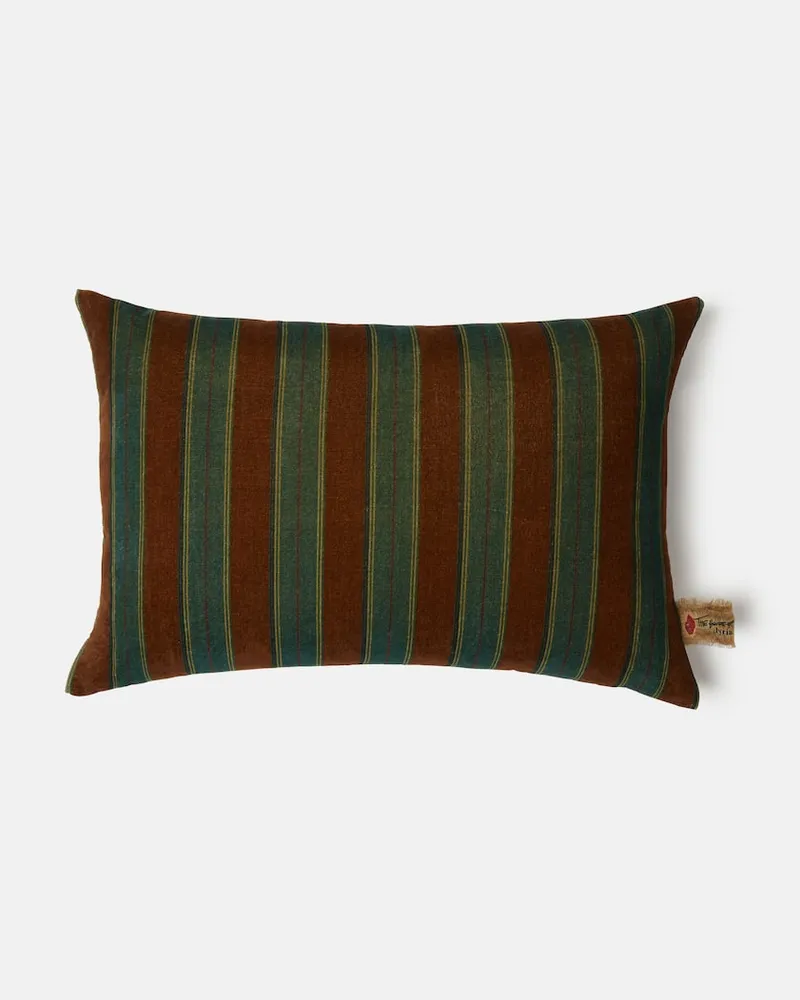 The House of Lyria Kissen Gigliola aus Baumwolle und Leinen Grün