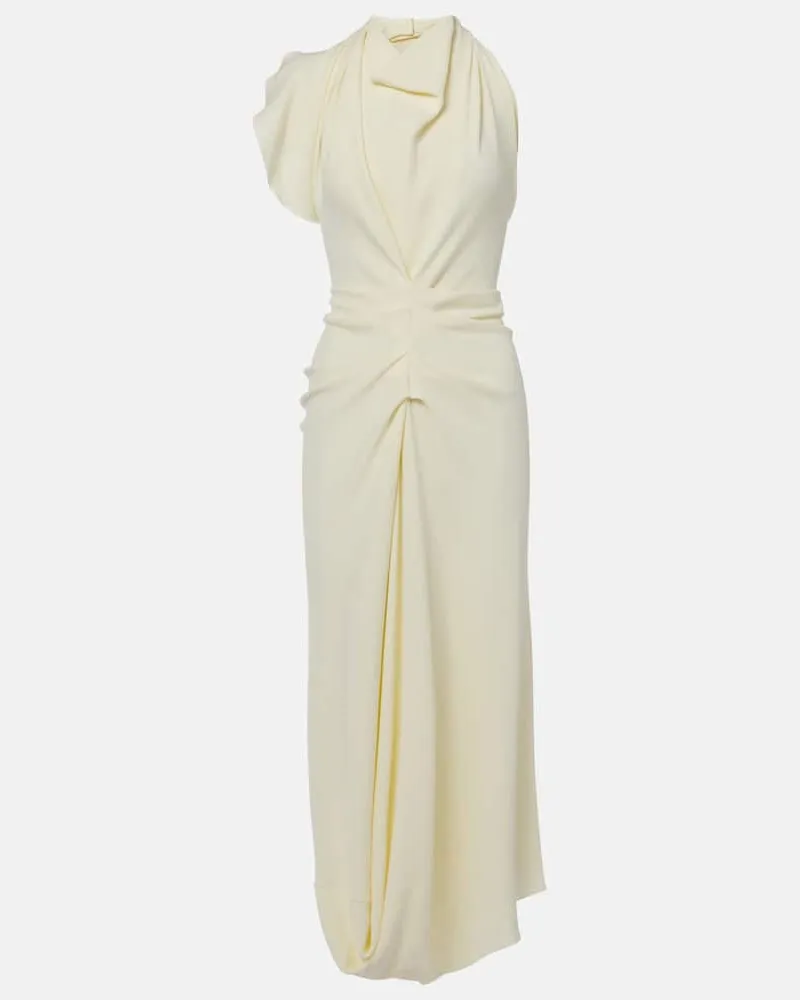 Victoria Beckham Midikleid aus Crêpe Gelb