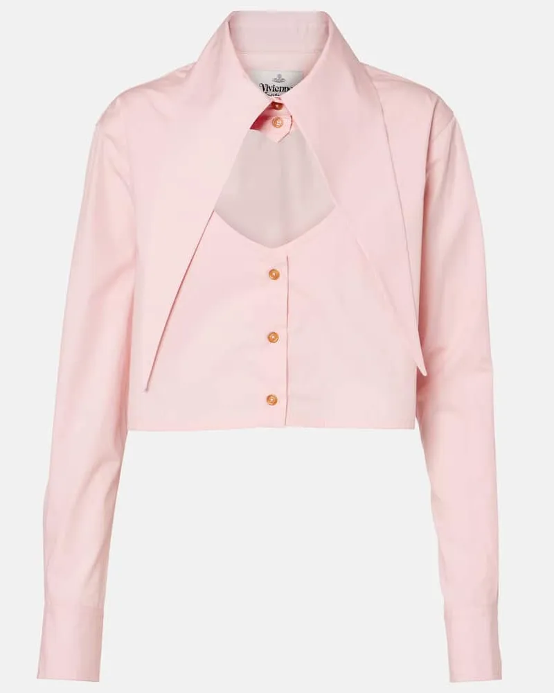 Vivienne Westwood Cropped-Hemd Cut Off Heart aus Baumwolle Pink