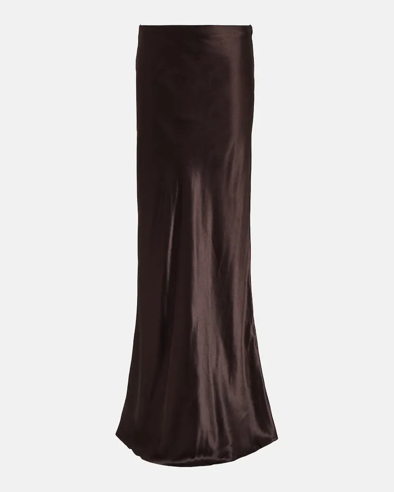 Ann Demeulemeester Maxirock aus Satin Violett