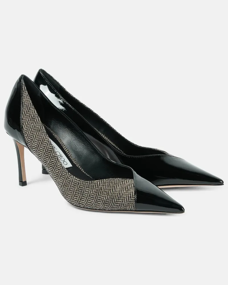 Jimmy Choo Pumps Cass 75 mit Lackleder Schwarz