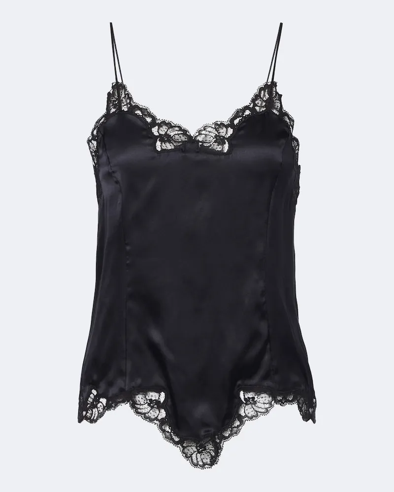 Isabel Marant Top Amael aus Satin Schwarz
