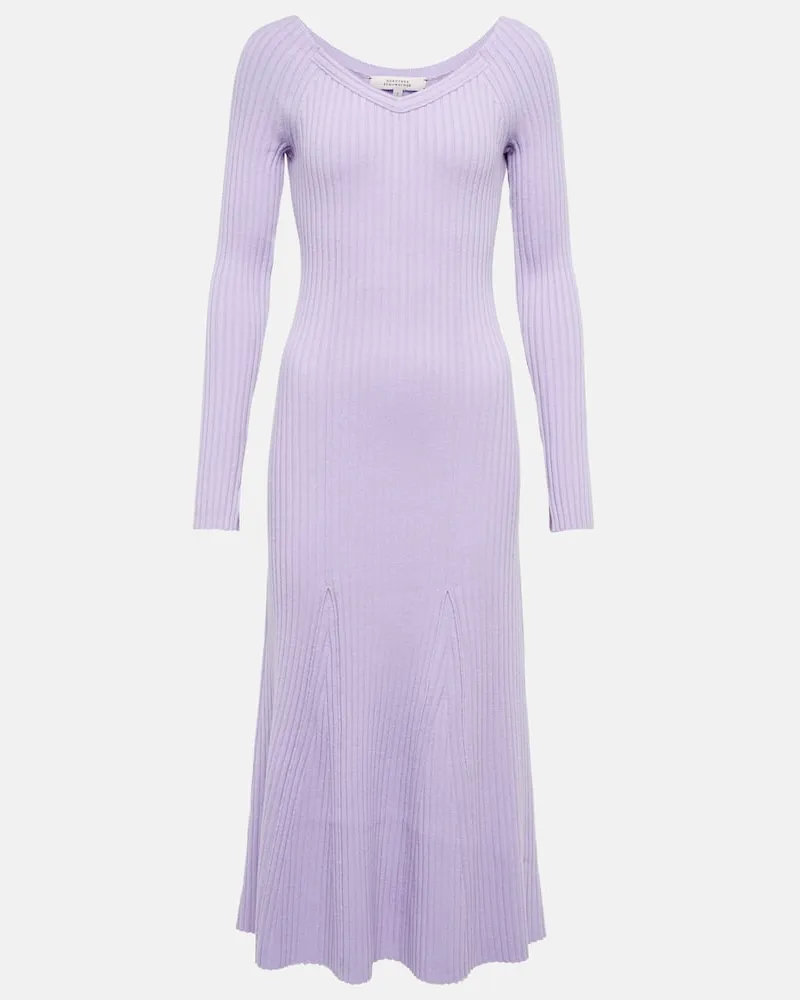 Dorothee Schumacher Midikleid aus einem Wollgemisch Violett