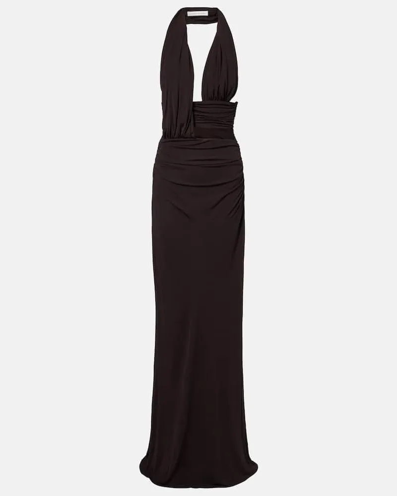 Christopher Esber Maxikleid aus Jersey Braun