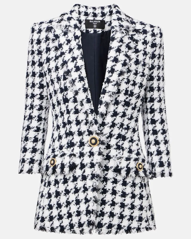 Balmain Blazer aus Tweed Schwarz