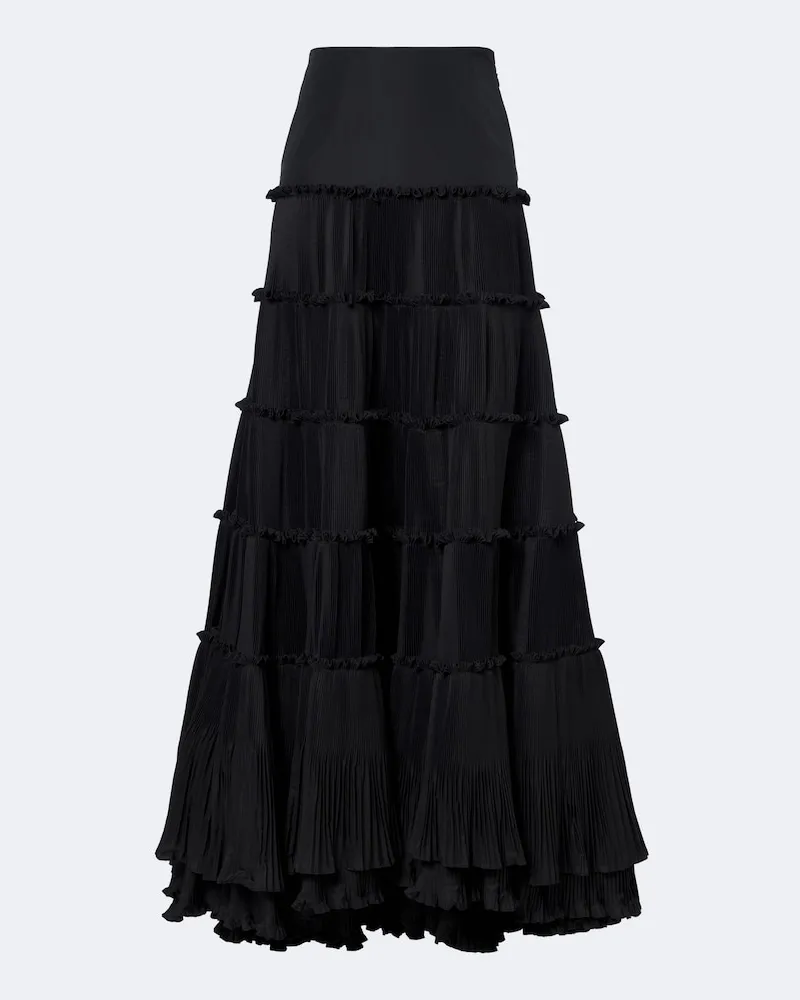 Blumarine Maxirock aus Taft Schwarz