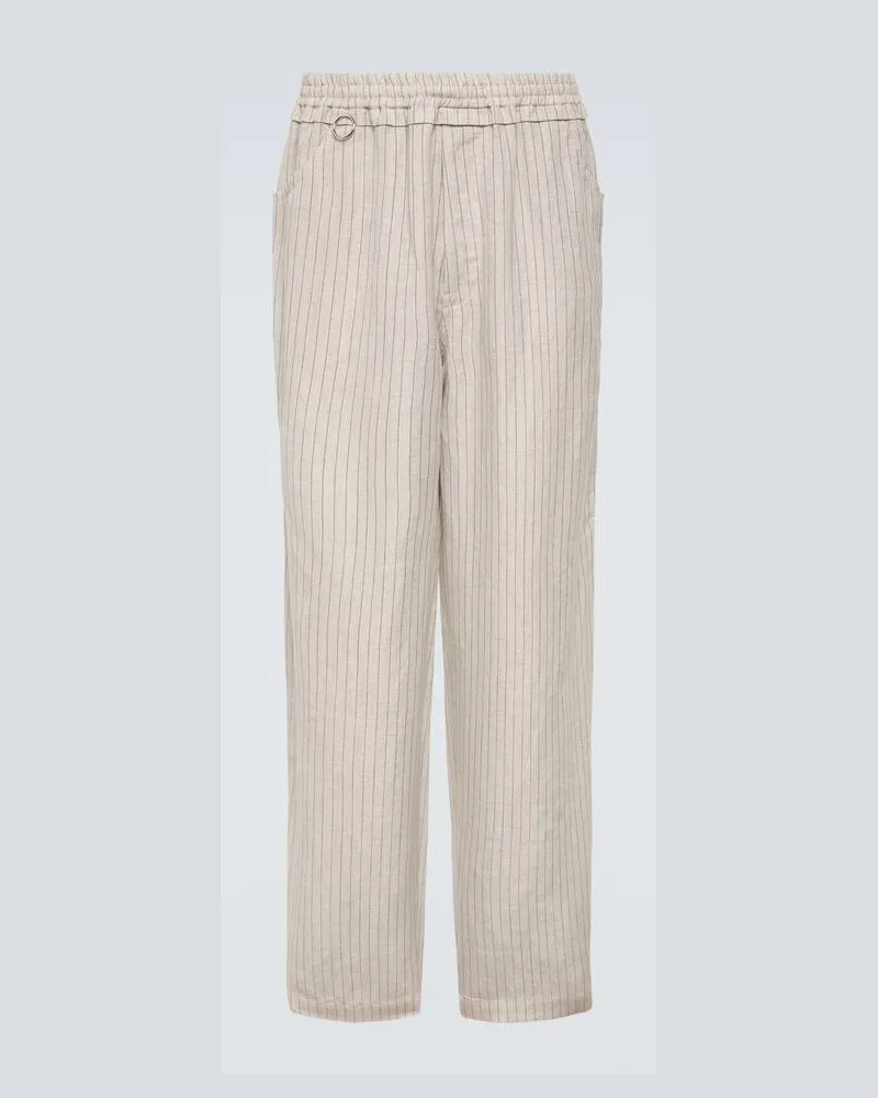 Undercover Weite Hose aus Wolle und Leinen Weiß