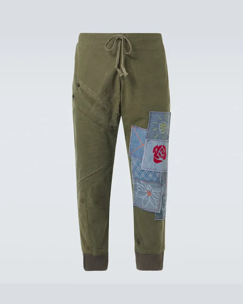 Greg Lauren Jogginghose aus Baumwolle Grün