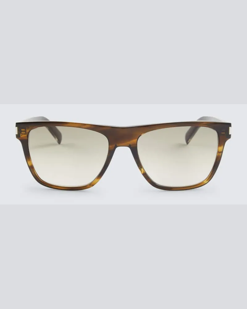 Saint Laurent Eckige Sonnenbrille Braun