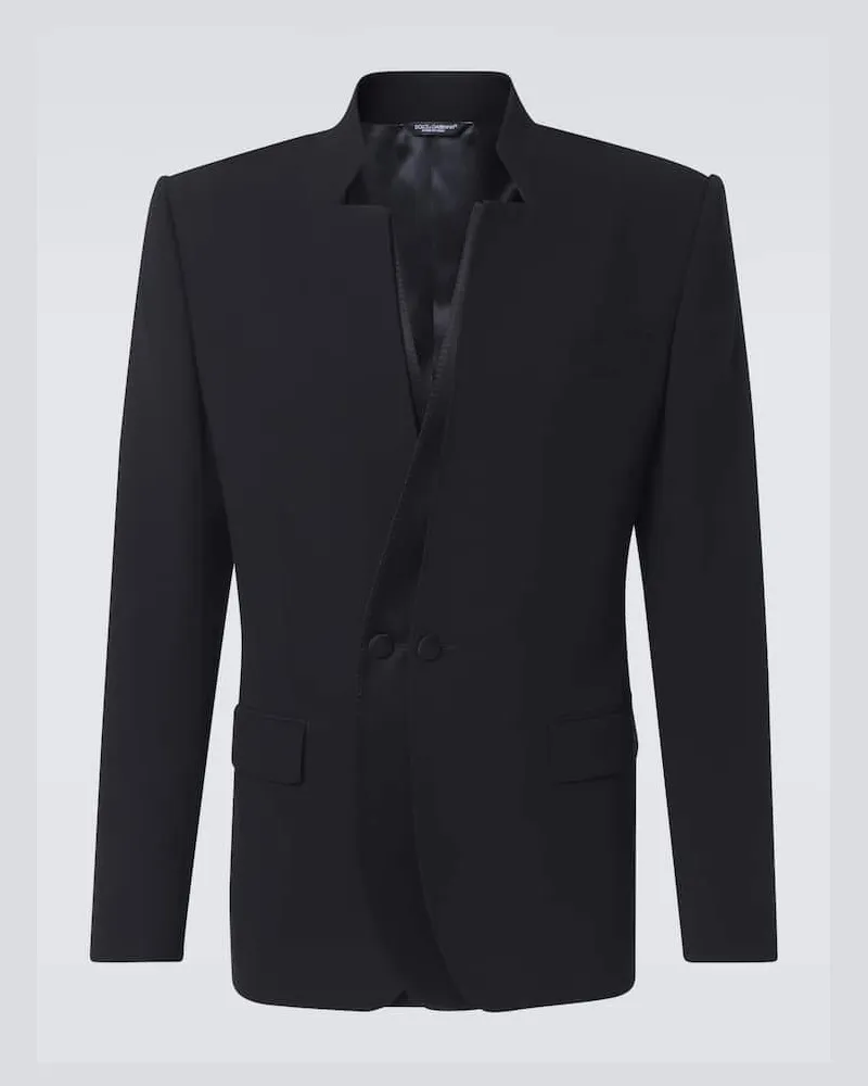 Dolce & Gabbana Blazer aus Gabardine Schwarz