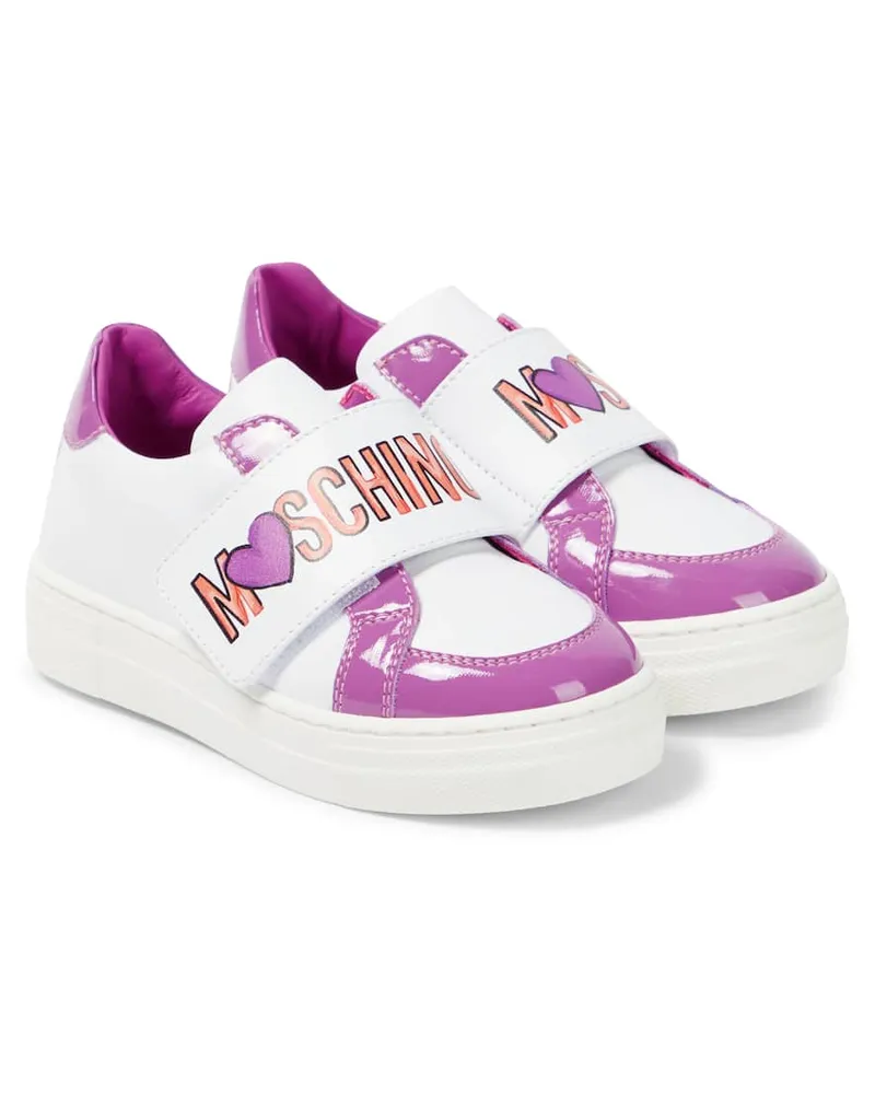 Moschino Sneakers aus Leder Weiß