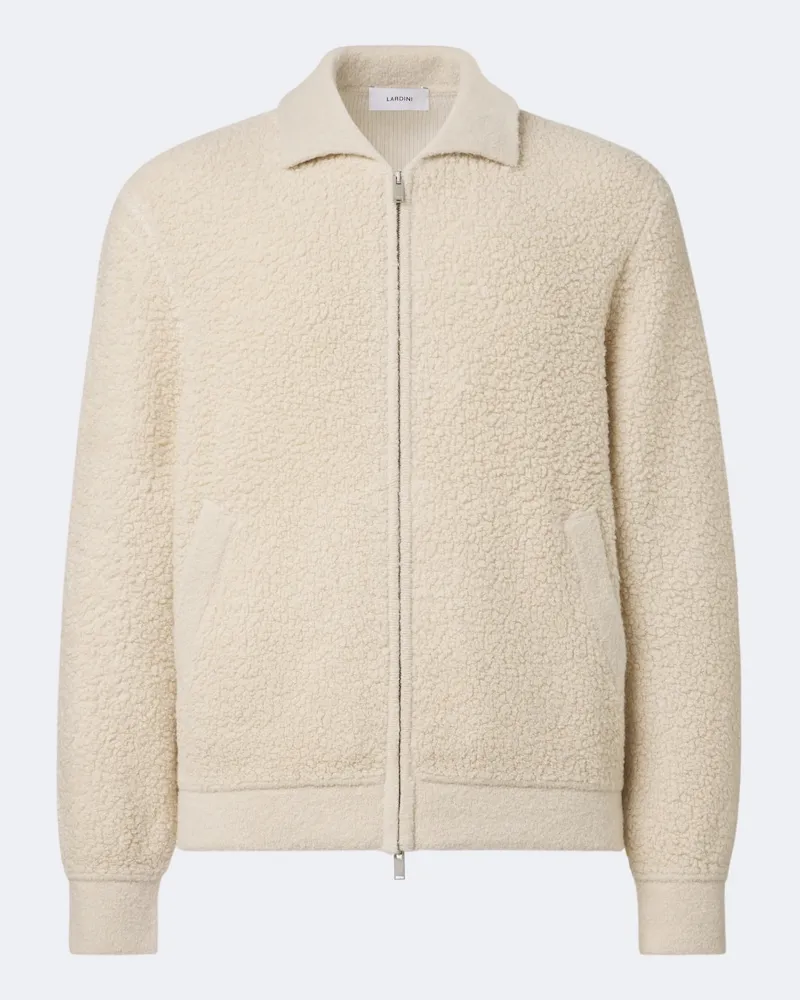 LARDINI Jacke Teddy aus einem Wollgemisch Weiß