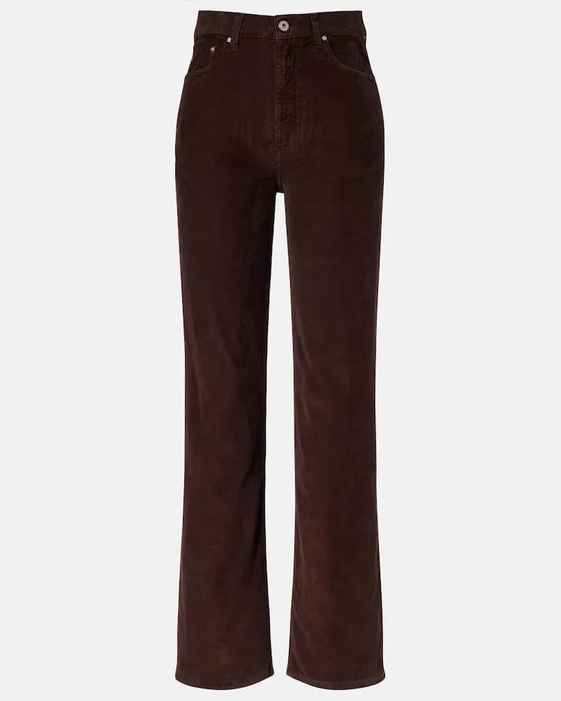 Adriano Goldschmied High-Rise Wide-Leg Jeans Kora Braun