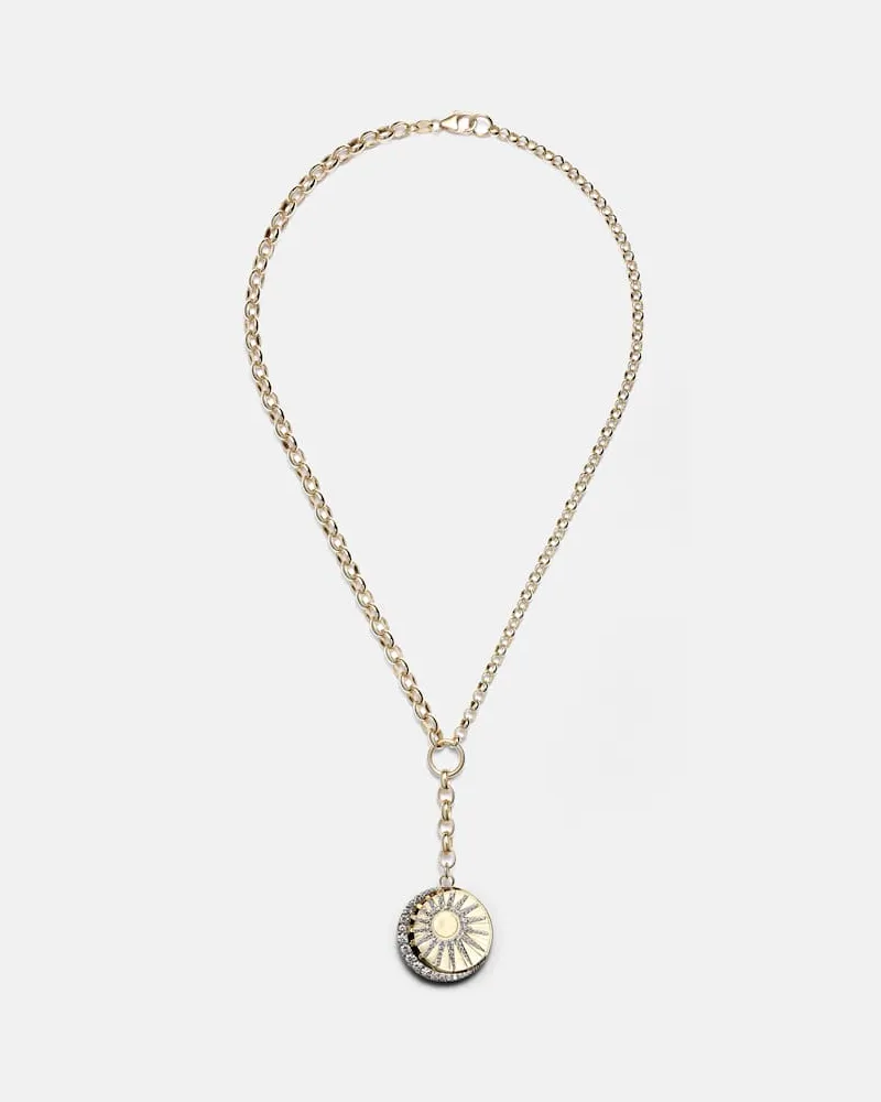 FOUNDRAE Halskette Balance aus 18kt Gelbgold mit Diamanten Gold