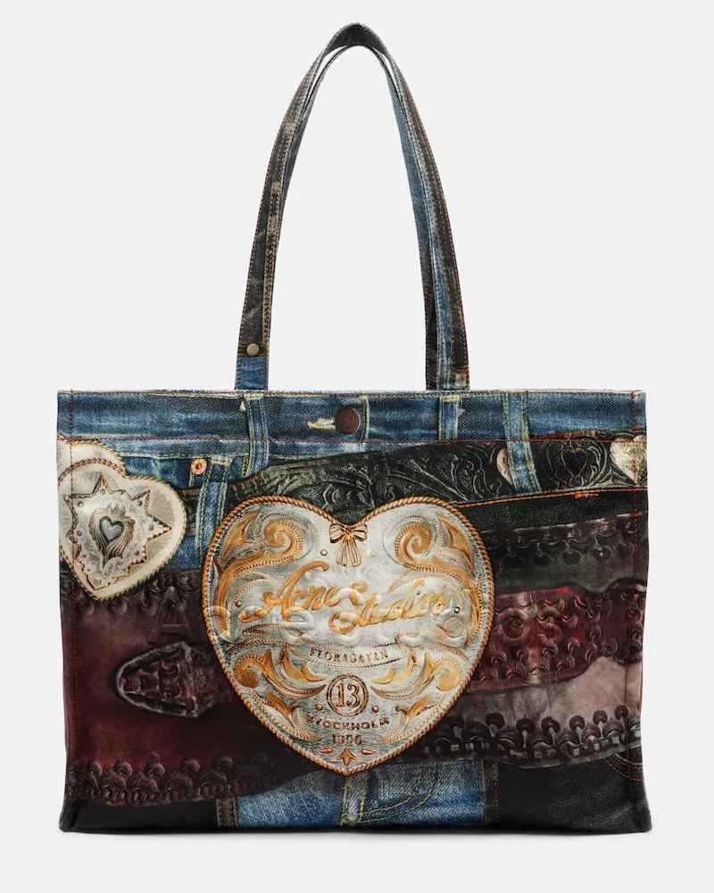 Acne Studios Tote Bag aus Canvas Multicolor