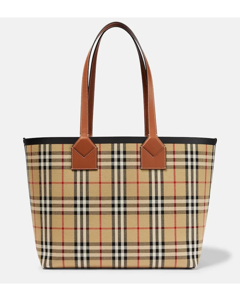 Burberry Shopper aus Baumwoll-Canvas Multicolor