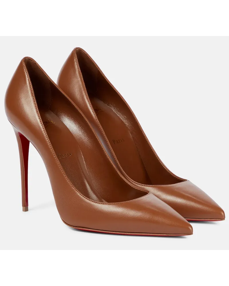 Christian Louboutin Pumps Kate 100 aus Leder Braun