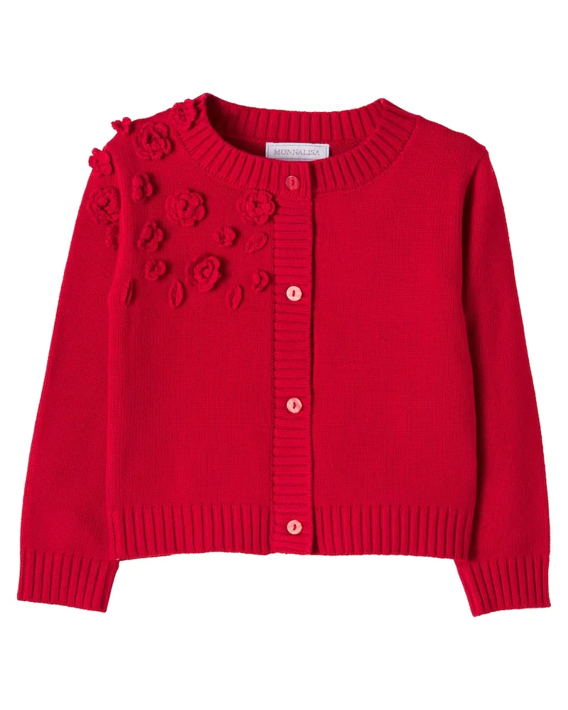 Monnalisa Verzierter Cardigan Rot