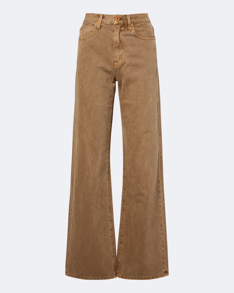 SLVRLAKE Weite Jeans Grace Braun