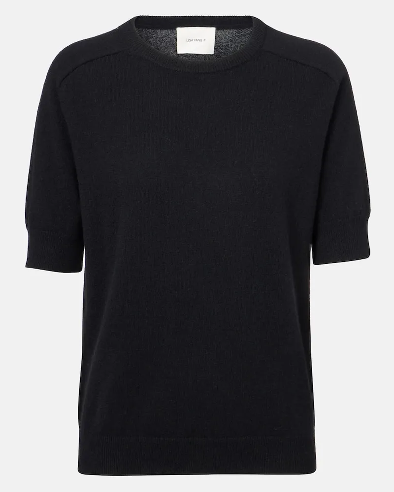 Lisa Yang T-Shirt Kenza aus Kaschmir Schwarz