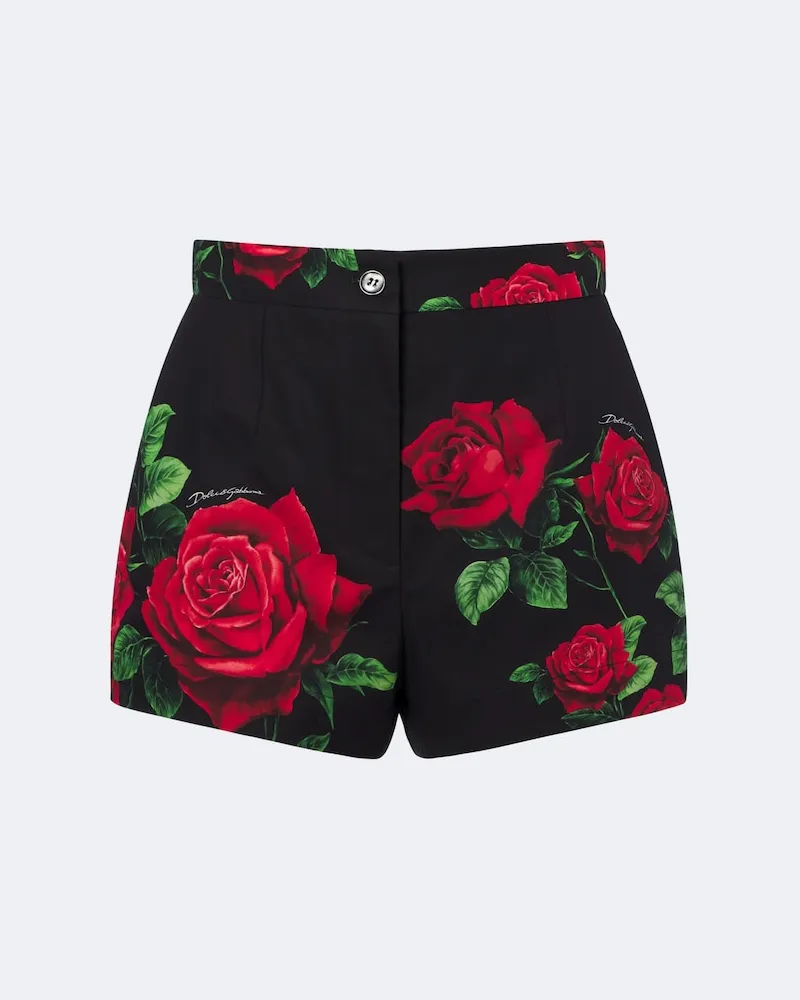 Dolce & Gabbana Shorts aus Baumwolle Schwarz