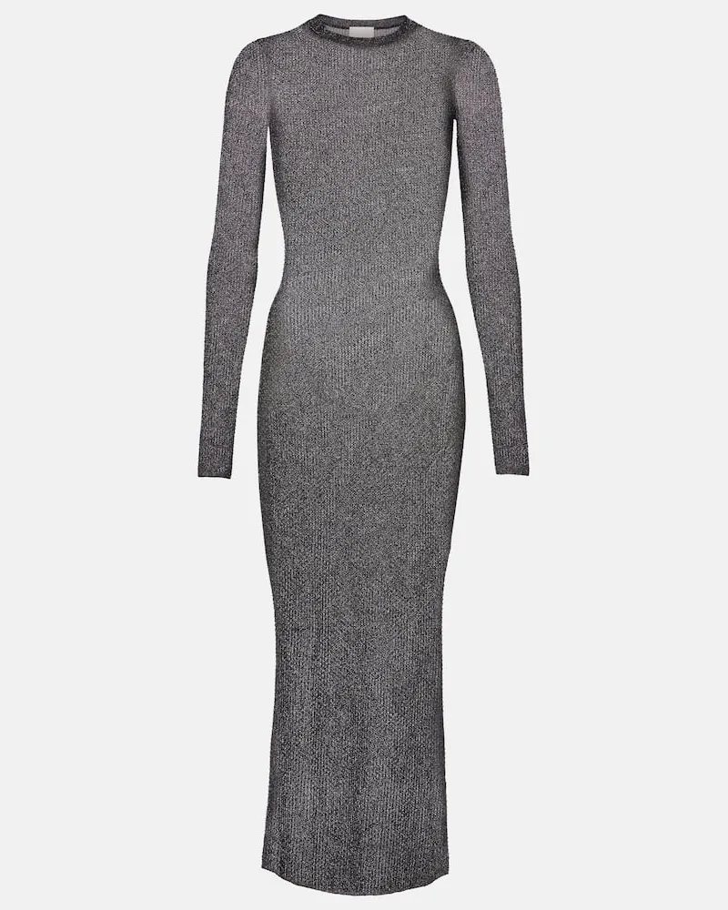 Isabel Marant Maxikleid Fanelie aus Lamé Schwarz