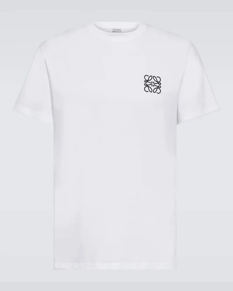 Loewe T-Shirt Anagram aus Baumwoll-Jersey Weiß