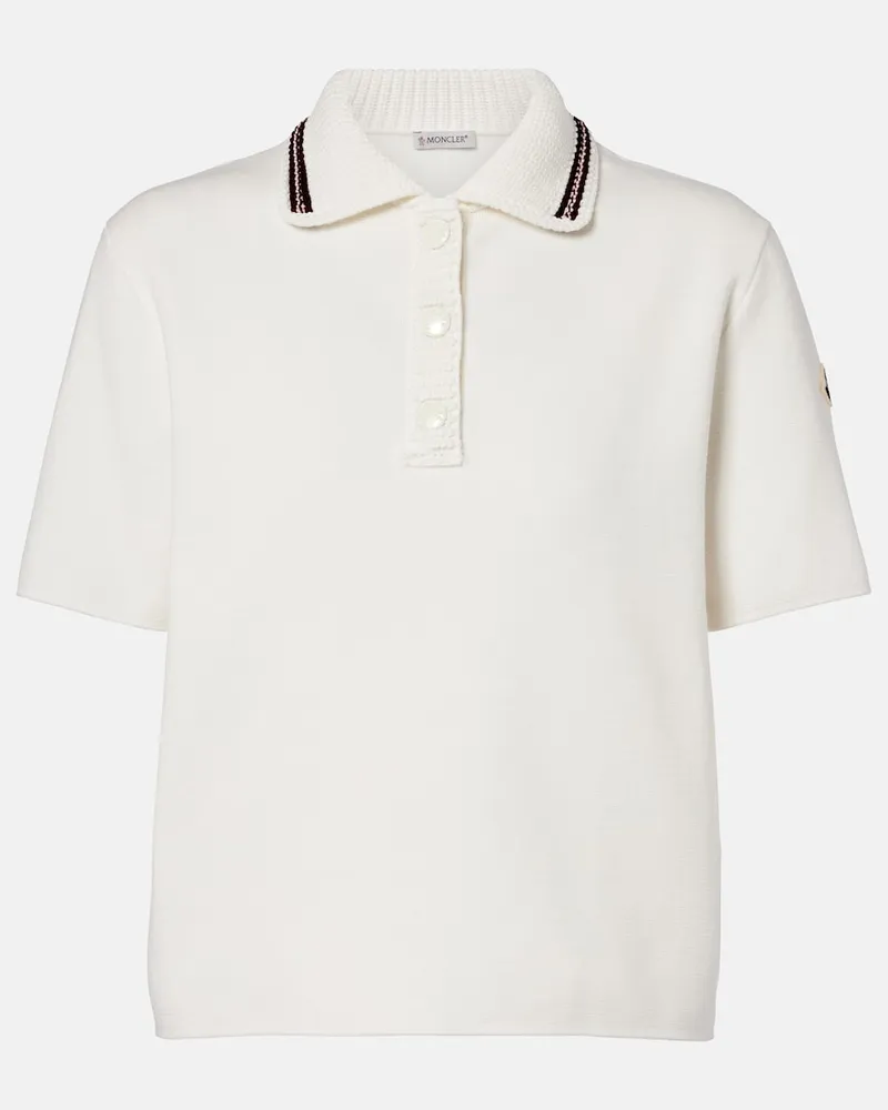 Moncler Polohemd aus Baumwolle Weiß