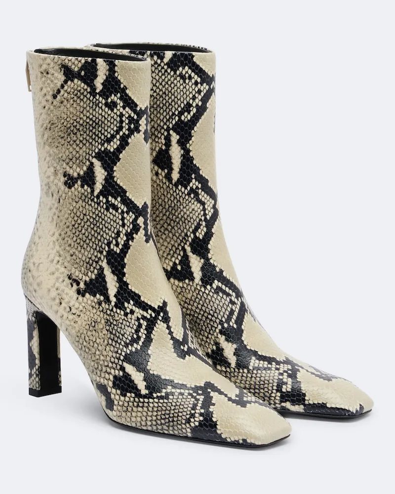 Totême Ankle Boots aus Leder Schwarz
