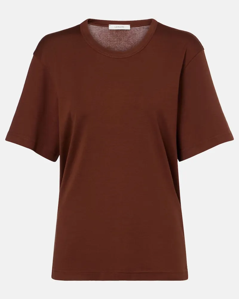 Christophe Lemaire T-Shirt aus Baumwoll-Jersey Braun